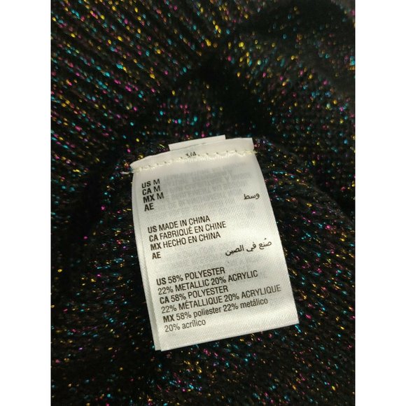 Charter Club Womens Sweater M Black Cowl Neck - Picture 13 of 13